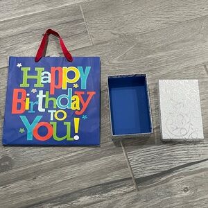 NEW Colorful Birthday Gift Bag and Box Set